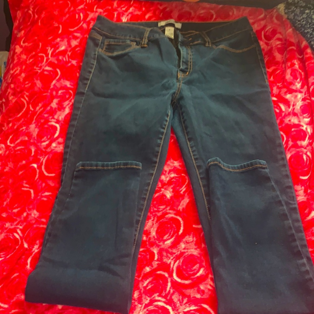 Dark blue jeans